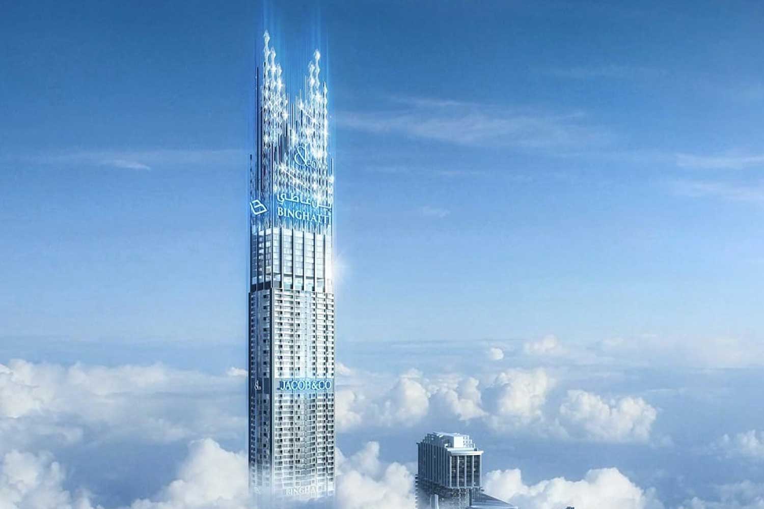 Burj Binghatti Jacob & Co Residences a Business Bay, render ufficiale del developer