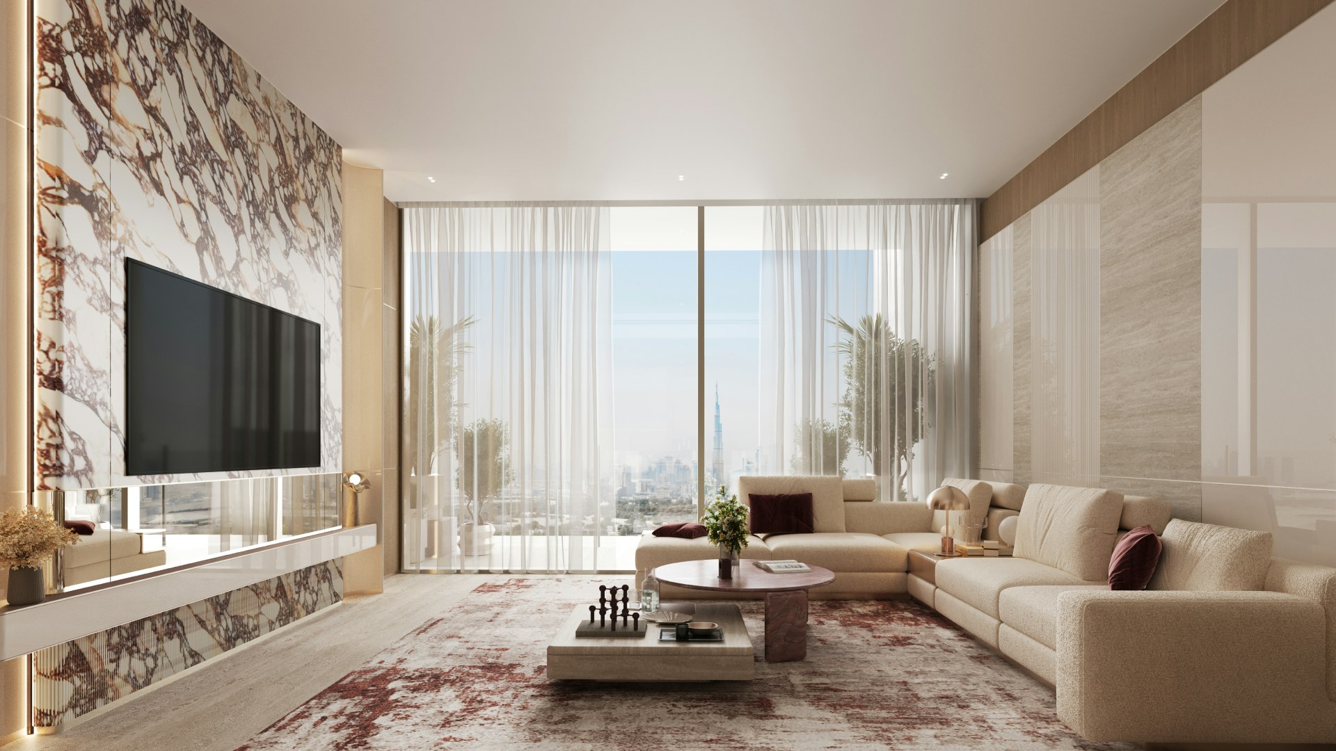 Binghatti Etherea — living-room