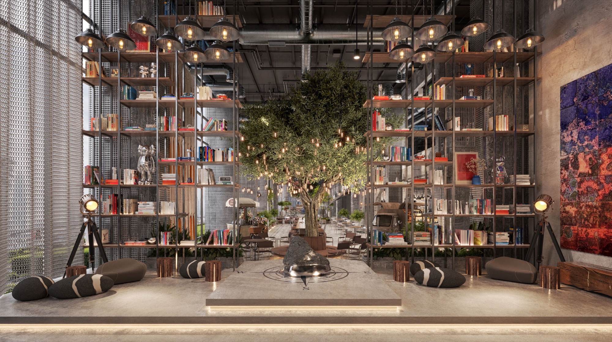 Reading room — biblioteca e lounge