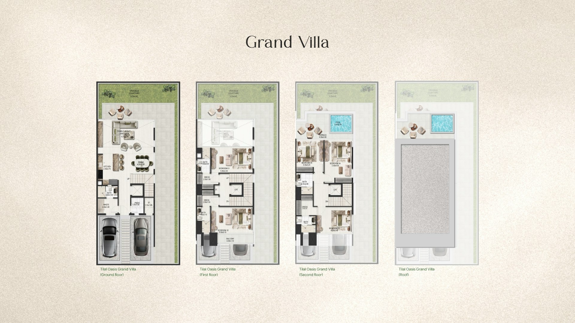Tilal Binghatti — render villa standalone con architettura signature