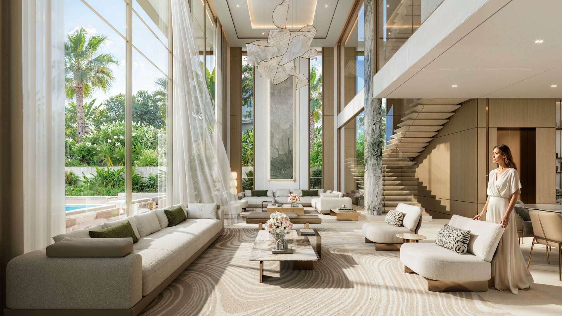 Tilal Binghatti — interior living area villa