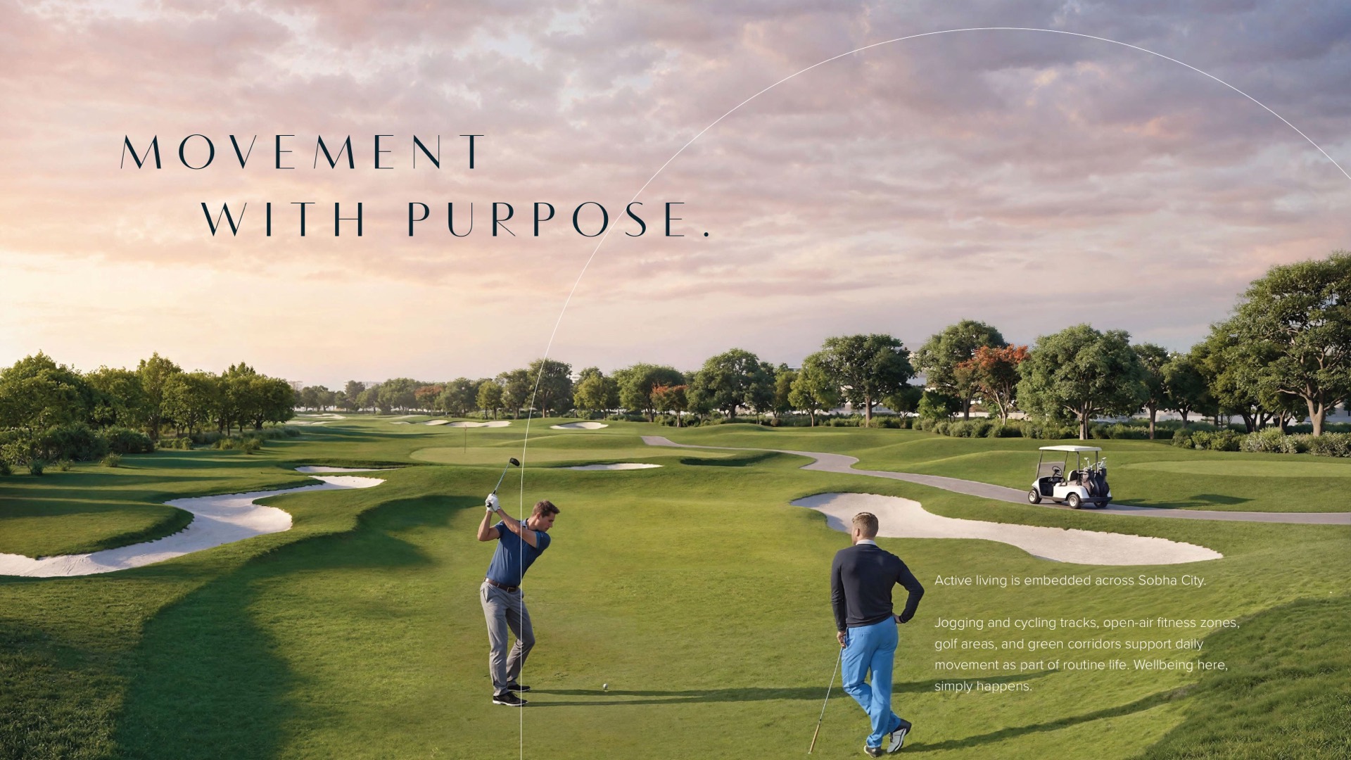 Golf course par-3 executive integrato nel masterplan Sobha City