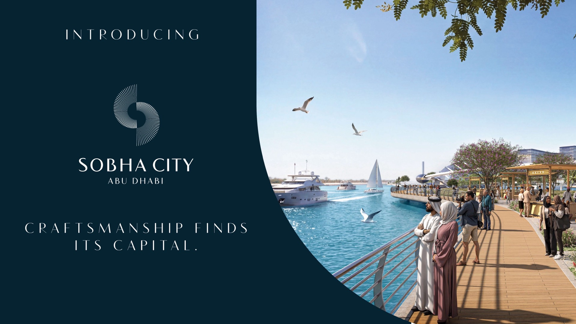 Sobha City Abu Dhabi — waterfront promenade e marina